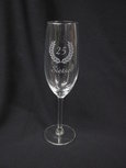 Champagne glas met gravure