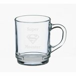 theeglas met ontwerp en tekst