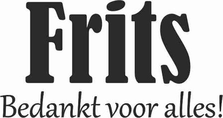 Bedankt voor alles!