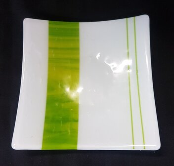 Schaal wit met groen