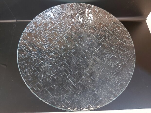Schaal transparant glas, gefused 