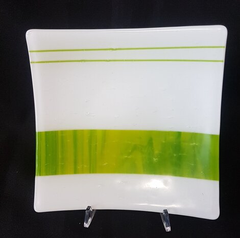 Schaal wit met groen