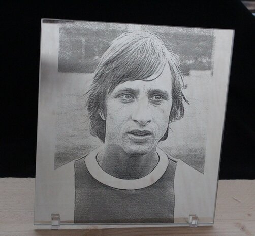 Lasergraveren van foto op glas of spiegel