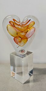 Kristal Hart - Geel-Roze-Oranje