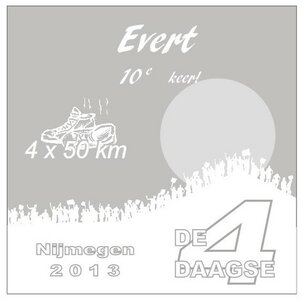 4-daagse spiegel 30x30 cm