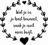 Wat je in je hart bewaart