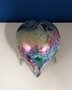 Hart van mond geblazen glas basiskleur Zilver  Mini Urn