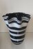 Vaas in zebra design met gekleurde binnenkant zwart_